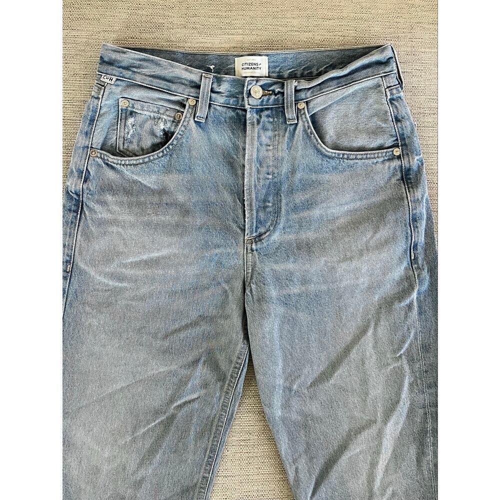 Citizens of Humanity Dahlia Bow Leg Size 26 Light Wash Jeans Cropped - Picture 9 of 10